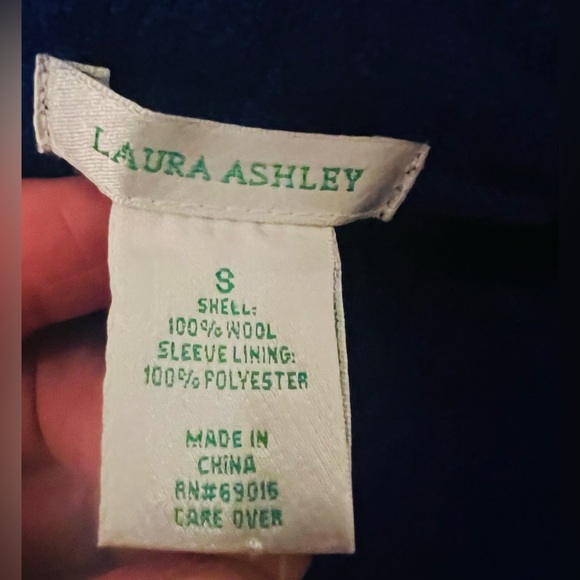 NWT Laura Ashley Long Sleeve Button Down Sweater, Brazil Blue, Small - Picture 5 of 6